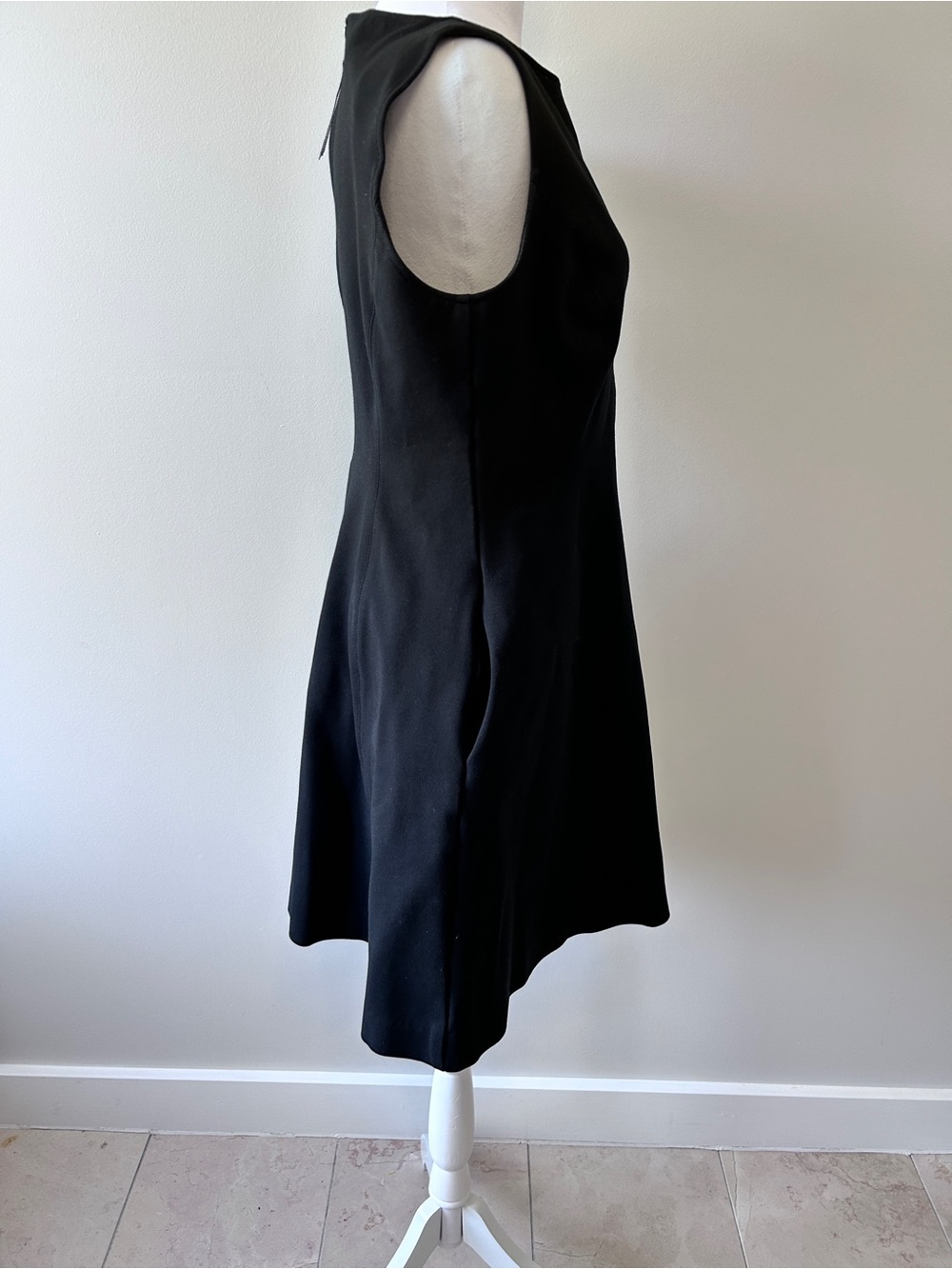 Spanx Women’s Size Large LBD Classic Black Sleeveless Fit Flare Dress Business - Picture 2 of 13